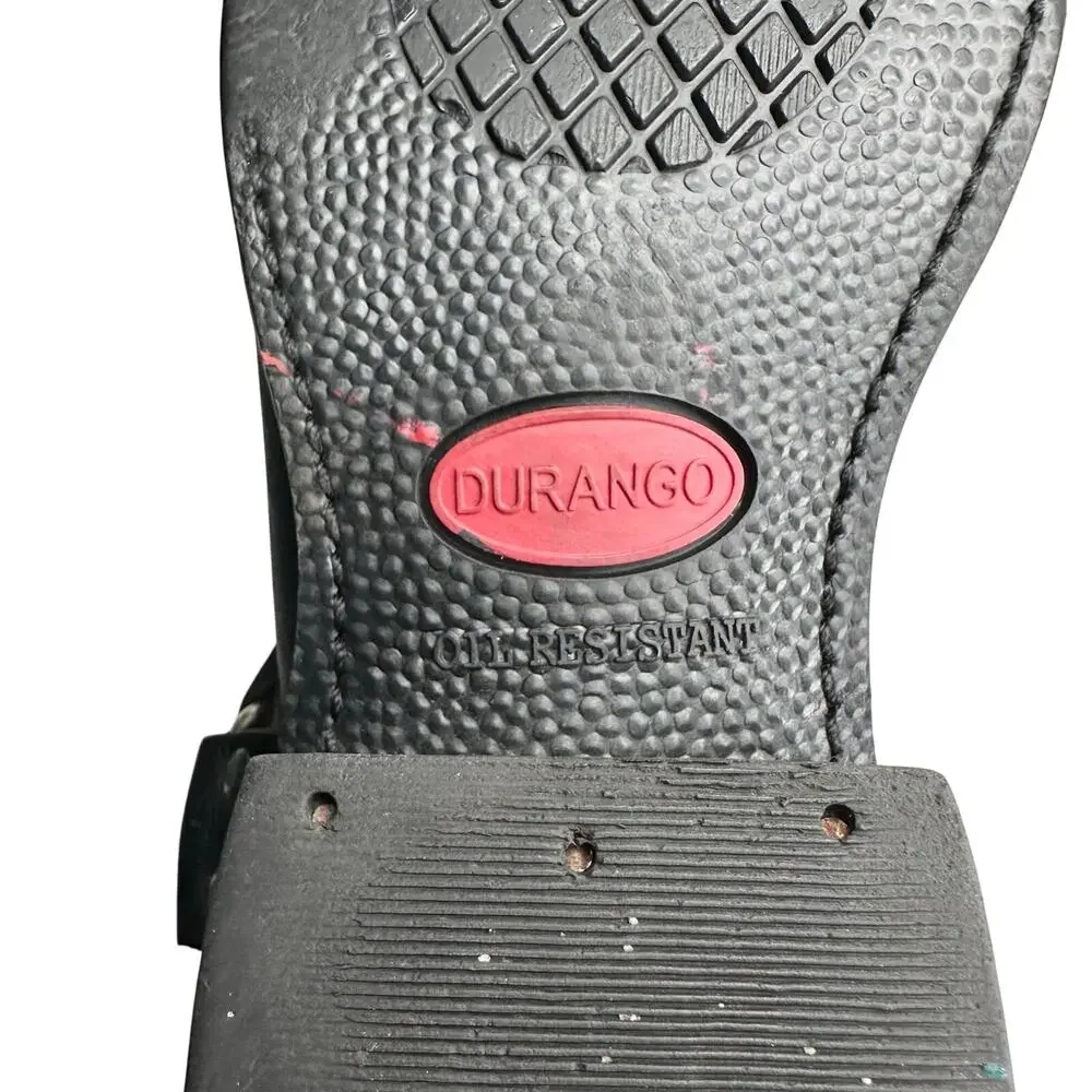 Durango | Men | Oiled Black Harness Biker Full Grain Leather Boots | Sz 11.5 EE